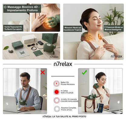 ULTIME UNITÀ -60% SCONTO! 🔥 Trasforma il tuo collo in 15 minuti. 💆 Il massaggiatore N7 più potente di sempre è in super saldo. Ordina ora! 🔈🔈